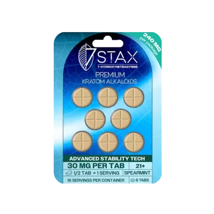 7Stax Premium 7-OH Kratom Alkaloid Tablets (240mg – 8 Count)