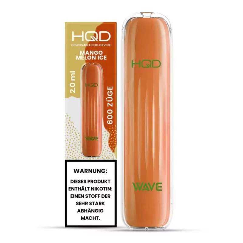 HQD Vape Surv – Mango - HQD Vape / Mango / Nikotin-Benzoat / Propylenglykol / pflanzliches Glycerin / Aromastoffe / 18mg/ml / 500 mAh / ca. 600 / 5 / Sehr gut