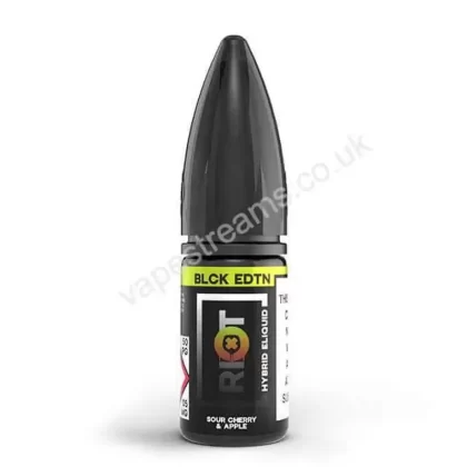 Riot Salt Blck Edtn Sour Cherry & Apple Nicotine Salt E-Liquid - Vapestreams Co