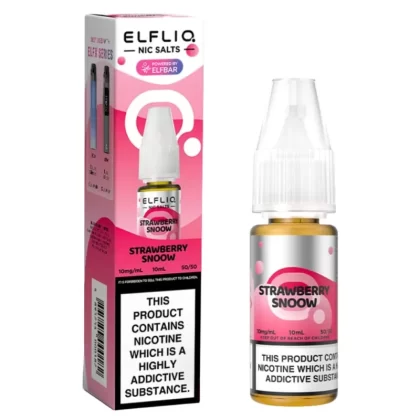 Strawberry Snoow (Strawberry Ice Cream) Nic Salt E-Liquid by Elf Bar Elfliq (10ml) - 10mg