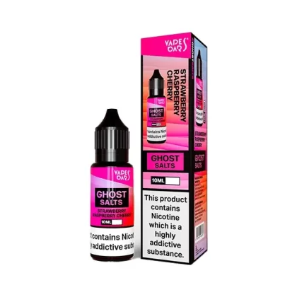 Vapes Bars Ghost Salts Strawberry Raspberry Cherry E Liquid 10ml - Nicotine Strength#20mg>10mg
