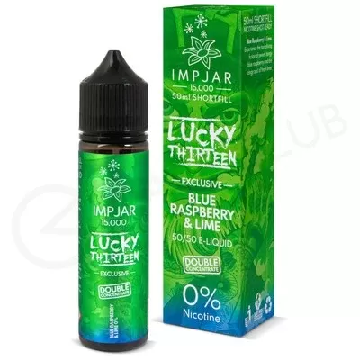 Blue Raspberry & Lime Shortfill E-Liquid by Imp Jar & Lucky Thirteen 50ml