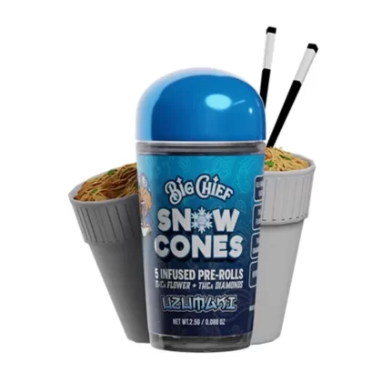 Big Chief THC-A Snow Cone Pre-rolls – 5ct - Strain#Orange Creamsicle (S)>Mango Freeze Pop (I)>Uzumaki (H)>Passionfruit (S)~Count#1 Pack>2 Pack (10% off)>3 Pack (10% off)