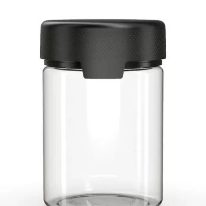 CHUBBY GORILLA | Child Resistant Clear Plastic Aviator XL Container w/ Black Cap | 625mL – 21.5oz – 40 Count