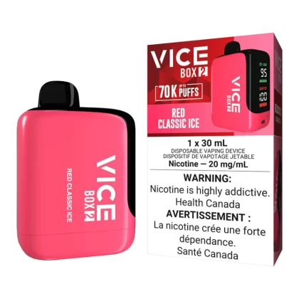Vice Box 2 Disposable Vape Device - Red Classic Ice - 20mg/ml