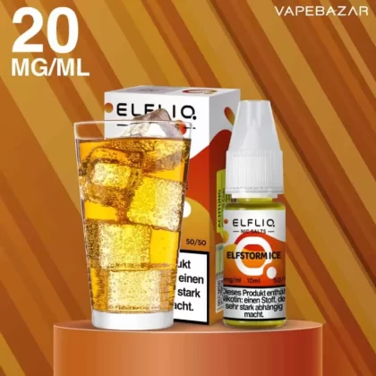 Elfliq Nikotinsalz Liquid 10ml – Elfstorm Ice 20mg/ml Nikotin - ELFLIQ by elfbar / Glycerin, Propylenglykol, Aroma, Nikotinsalz, Ethylbutyrat / 20mg/ml / Elfstorm