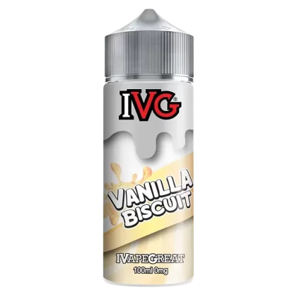 IVG Vanilla Biscuit Vape Juice 100ml - Nic Shots#0 Nic Shots>1 x 18mg Nic Shot>2 x 18mg Nic Shots