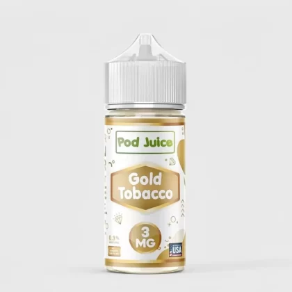 Gold Tobacco – Pod Juice – 100mL Freebase Nicotine eJuice - Vape Product; Vape Product, Vape Product (351C9C)