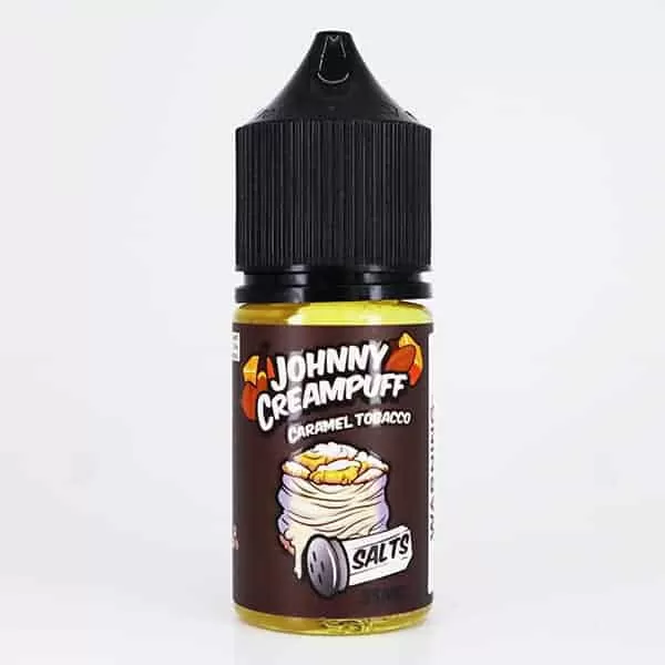 JOHNNY CREAMPUFF SALT – CARAMEL TOBACCO BY TINTED BREW JUICE CO. – 30ML – 35MG/50MG - Image 2