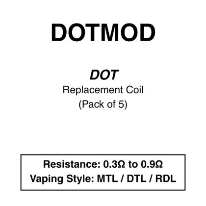 DotMod-dot Coils-Replacement Coils-Pack of 5 - Vapeys Co Nz