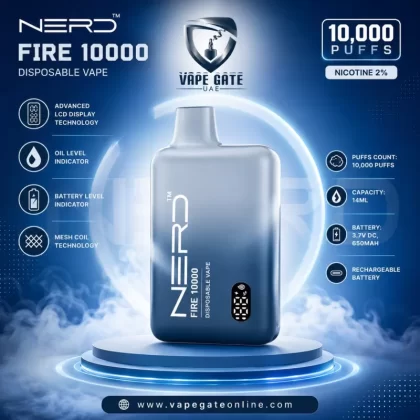 Nerd Fire - Disposable Vape (10,000 Puffs) - Mango Ice / 20 mg