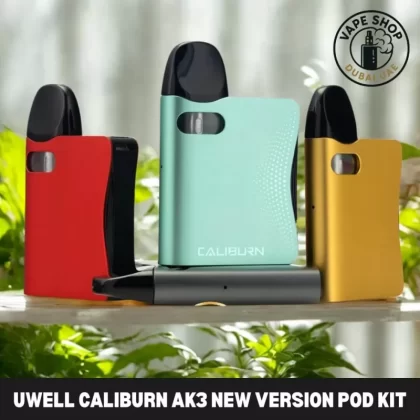 Uwell Caliburn AK3 New Version Pod Kit 520mAh In UAE Dubai - cyan, gold