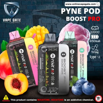 Pyne Pod Boost Pro - Rechargeable Disposable Vape (20,000 Puffs) - Tobacco / 50 mg