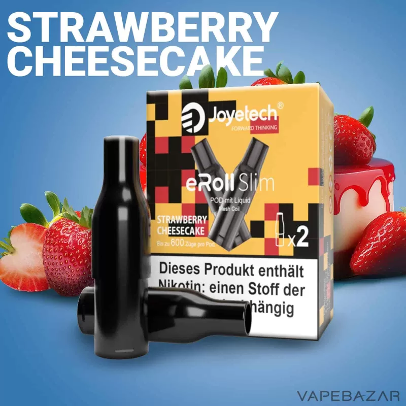 Joyetech eRoll Slim Prefilled Pod – Strawberry Cheesecake (2er Pack)