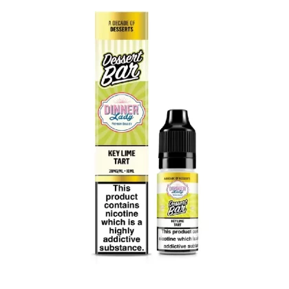 Dinner Lady Dessert Bar Salts Nic Salt E-Liquid Key Lime Tart - Nicotine Strength#20mg>10mg>5mg