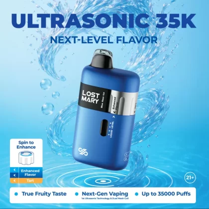 Lost Mary ULTRASONIC 35K Disposable Device - 35,000 Puffs - Juicy Peach Ice