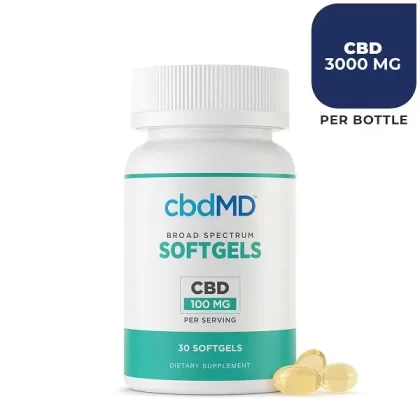 cbdMD Premium CBD Softgel Capsules 3000mg - Ejuicewarehouse