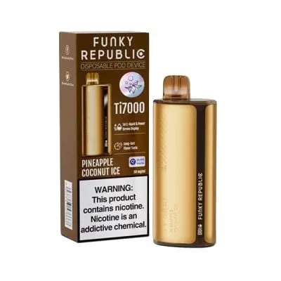 Funky Republic Pineapple Coconut Ice Ti7000 Disposable