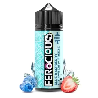 Ferocious Max Ice 50/50 Shorfill 100ml Vape Juice - Flavour#Blue Raspberry Strawberry Freeze>Fruit Bomb Freeze>Mango Freeze>Peach Raspberry Kiwi Freeze>Watermelon Freeze