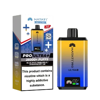 Hayati Pro Ultra Plus 25k Puffs Vape Kit Blue Razz Pineapple / Strawberry Ice