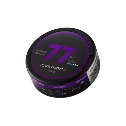 77 Slim Blackcurrant Nicotine Pouches - Strength#20mg