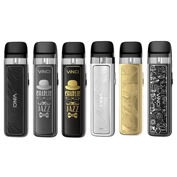 VOOPOO VINCI POD ROYAL EDITION – 15W POD SYSTEM DEVICE - Black Ripple, Gold Leaf - Image 2