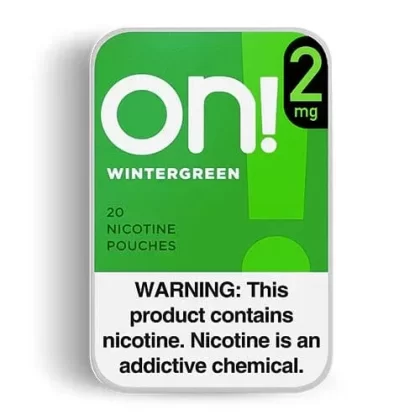 ON! Nicotine Pouches Wintergreen - Product#2mg>4mg>8mg~Packaging#5 Pack>Single Tin (B18F5A)