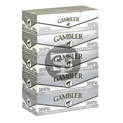 Gambler Filter Tubes 100 mm Silver 5 Cartons of 200