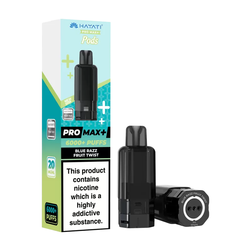Blue Razz Fruit Twist Hayati Pro Max+ Refill Pack - Vape Product