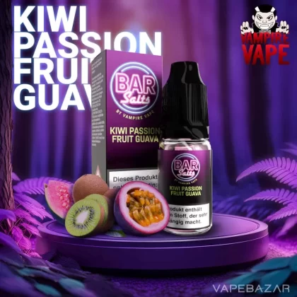 Bar Salts Nikotinsalz Liquid – Kiwi Passionfruit Guava - 5mg/ml, 20mg/ml