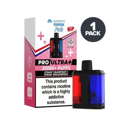 Straw’ Grapefruit / Straw’ Dragonfruit Hayati Pro Ultra Plus Refill Pack