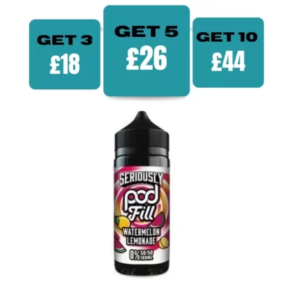 Seriously Pod Fill 100ml E-liquids - Lemon Mint / No