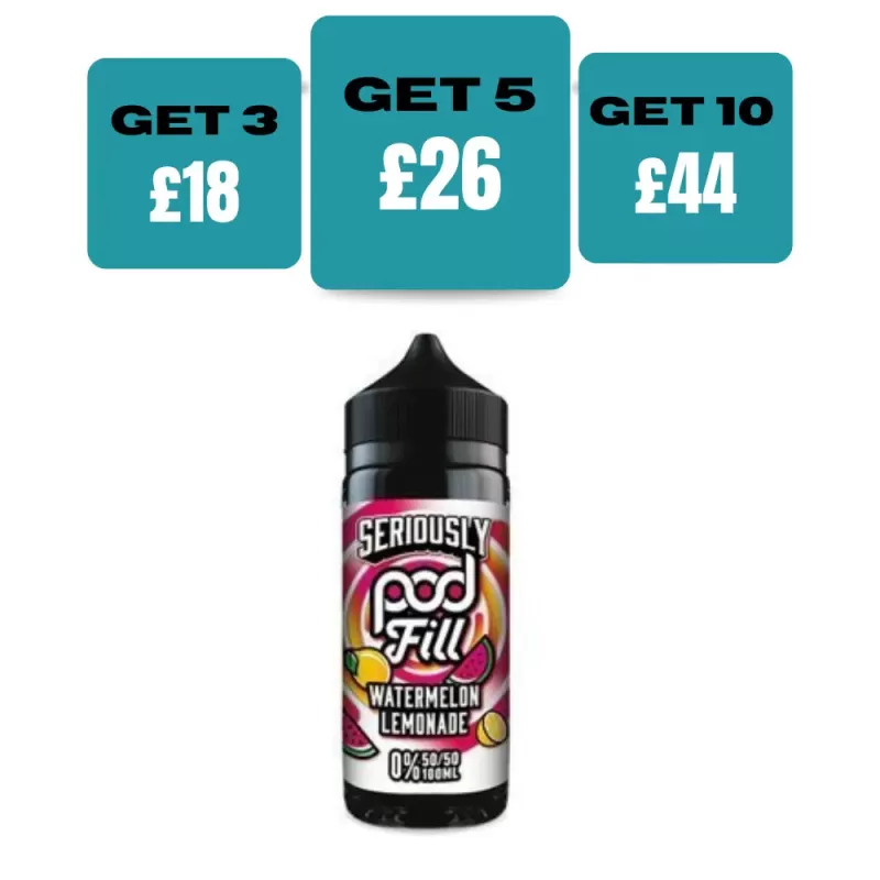 Seriously Pod Fill 100ml E-liquids - Lemon Mint / No