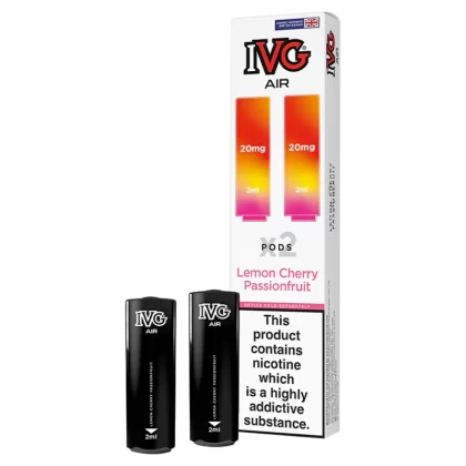 Lemon Cherry Passionfruit IVG Air Replacement Pods - 20mg - Vape Product (A2CCBA)