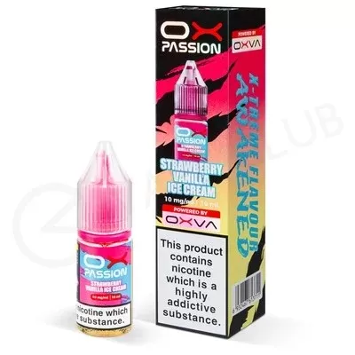 Strawberry Vanilla Ice Cream Nic Salt E-Liquid by Ox Passion