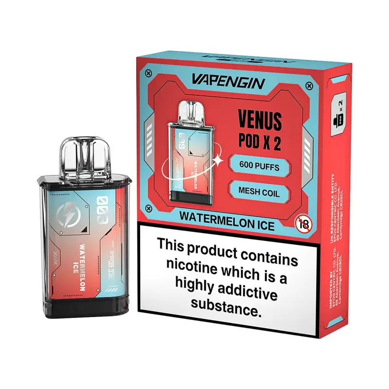 Vapengin Venus Watermelon Ice Pods (2 Pack) - Nicotine Strength#20mg (25D26B)