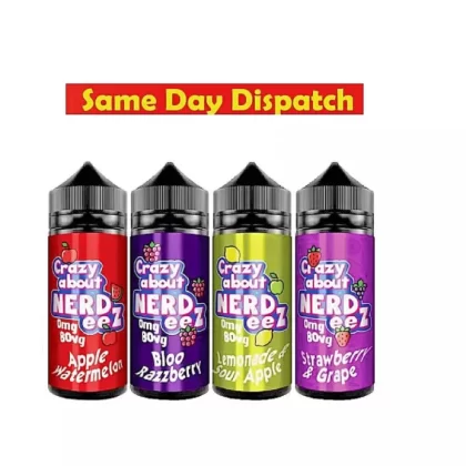 Crazy About NERDeez E Liquid Vape Juice 100/0mg/80VG/20PG All Flavors Ecig UK
