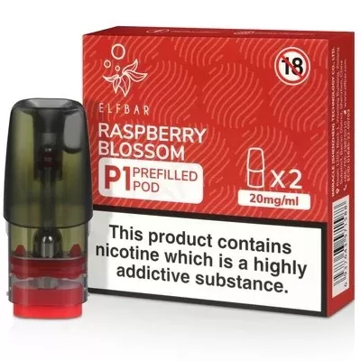 Raspberry Blossom Elf Bar Mate P1 Prefilled Pod