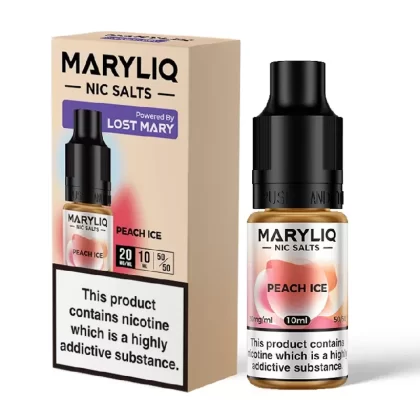 Peach Ice Maryliq Nic Salt E-Liquid by Lost Mary