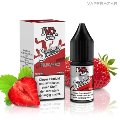 IVG Salt Liquid – Strawberry Sensation - 10mg/ml, 20mg/ml