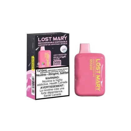 Lost Mary Disposable Vape – Juicy Peach Ice – 5000 Puffs