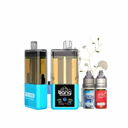 Bang 60000 Refillable Puffs 2 in 1 Flavors 60k Vape - Watermelon & Strawberry Watermelon, Mango & Strawberry Mango; 3-nicotine, 2-nicotine (C53D71)