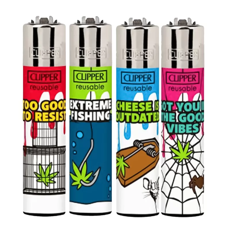 CLIPPER Lighters Printed Various Designs Box Of 48 - Leaf Break - Image 2