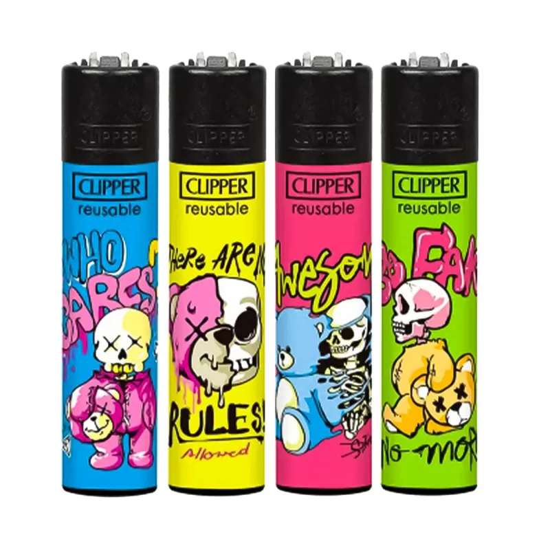 CLIPPER Lighters Printed Various Designs Box Of 48 - Leaf Break - Image 3