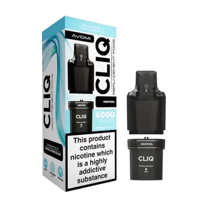 Menthol Avomi Cliq 6000 Refill Pack - 20mg - Vape Product (864189)