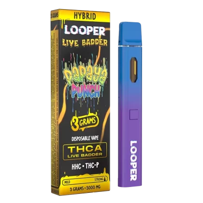Looper Vape Live Badder 3G Disposable: Papaya Punch