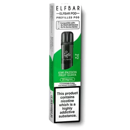 Kiwi Passion Fruit Guava Elfbar 600 Prefilled Pods - 20 mg/ml (C18917)