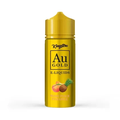 MIAMI PEACH PINEAPPLE E LIQUID AU GOLD BY KINGSTON 100ML 70VG