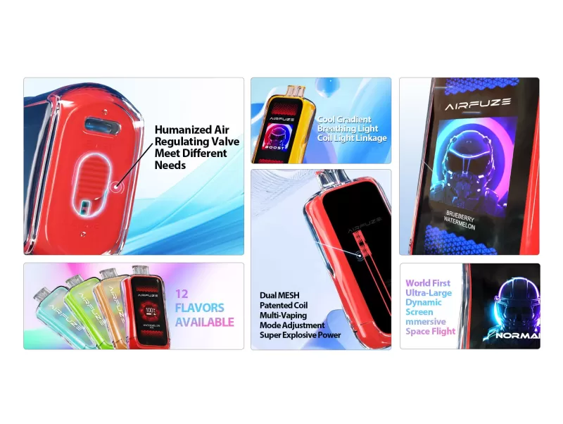 AIRFUZE Jet 20K Disposable Device – 20000 Puffs - Strawberry Kiwi Watermelon - Image 3