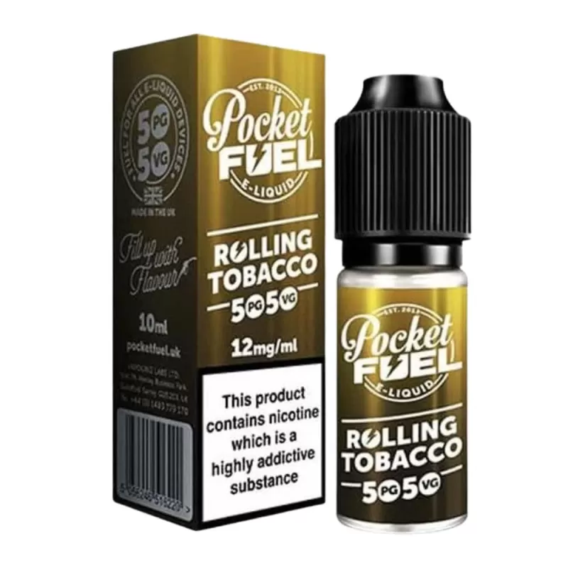 Rolling Tobacco 50/50 E-Liquid by Pocket Fuel (10ml) - 3mg